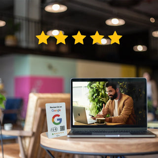NFC Google Review Stand (5-Pack) - Premium Review Collection Kit
