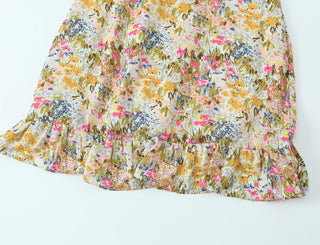 Floral patterned skirt on a white background