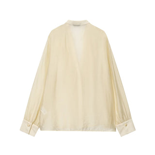 Fall WomenClothing Laminated Decoration Bow Shirt