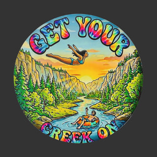 Get Your Creek On Round Vinyl Sticker — Clear Water Trading Co. (3" or 4")