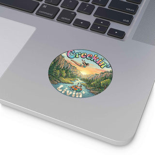 Creekin' Creek Life Round Vinyl Sticker — Clear Water Trading Co. (3" & 4")