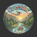 Creekin' Creek Life Round Vinyl Sticker — Clear Water Trading Co. (3" & 4")