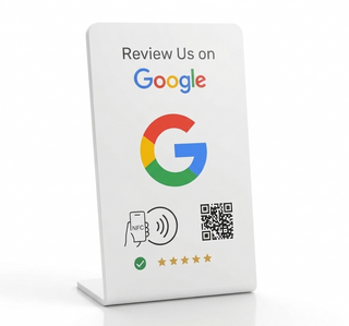 NFC Google Review QR Signs (6-Pack) - Tabletop SEO Ranking Tool