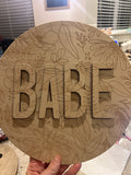 BABE floral nursery round