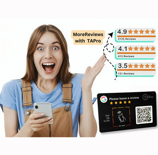 Google Review QR Code Card  | 3M NFC Chip Technology - TAPro