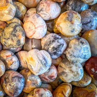 3 cm Crazy Lace Agate Hearts for Valentines Day Gifts