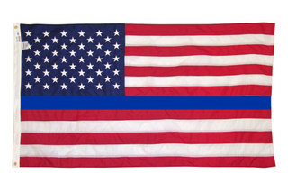 Nylon American Flag with Thin Blue Line