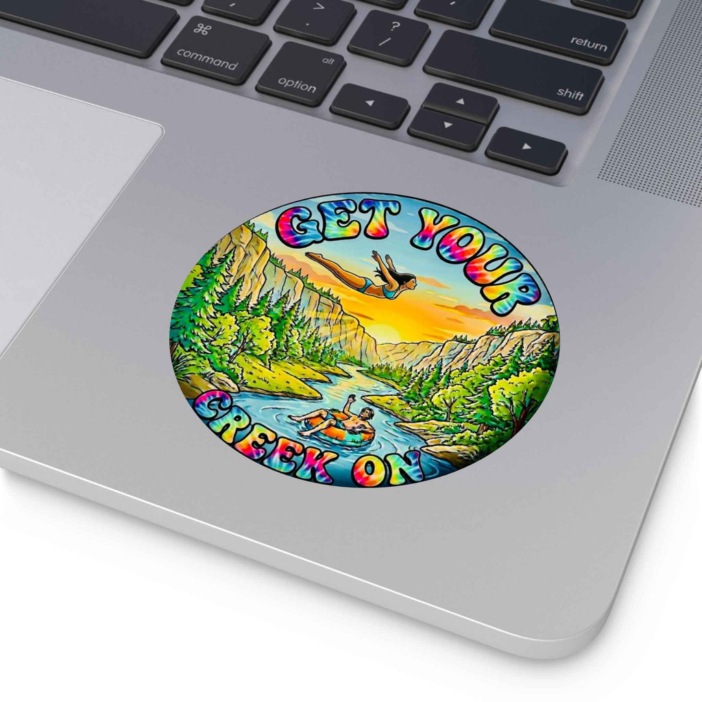Get Your Creek On Round Vinyl Sticker — Clear Water Trading Co. (3" or 4")