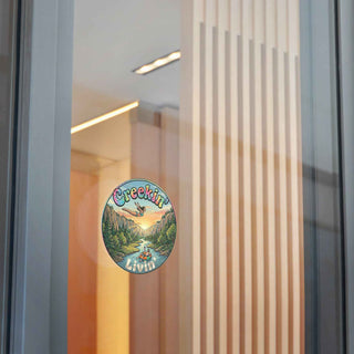 Creekin' Creek Life Round Vinyl Sticker — Clear Water Trading Co. (3" & 4")