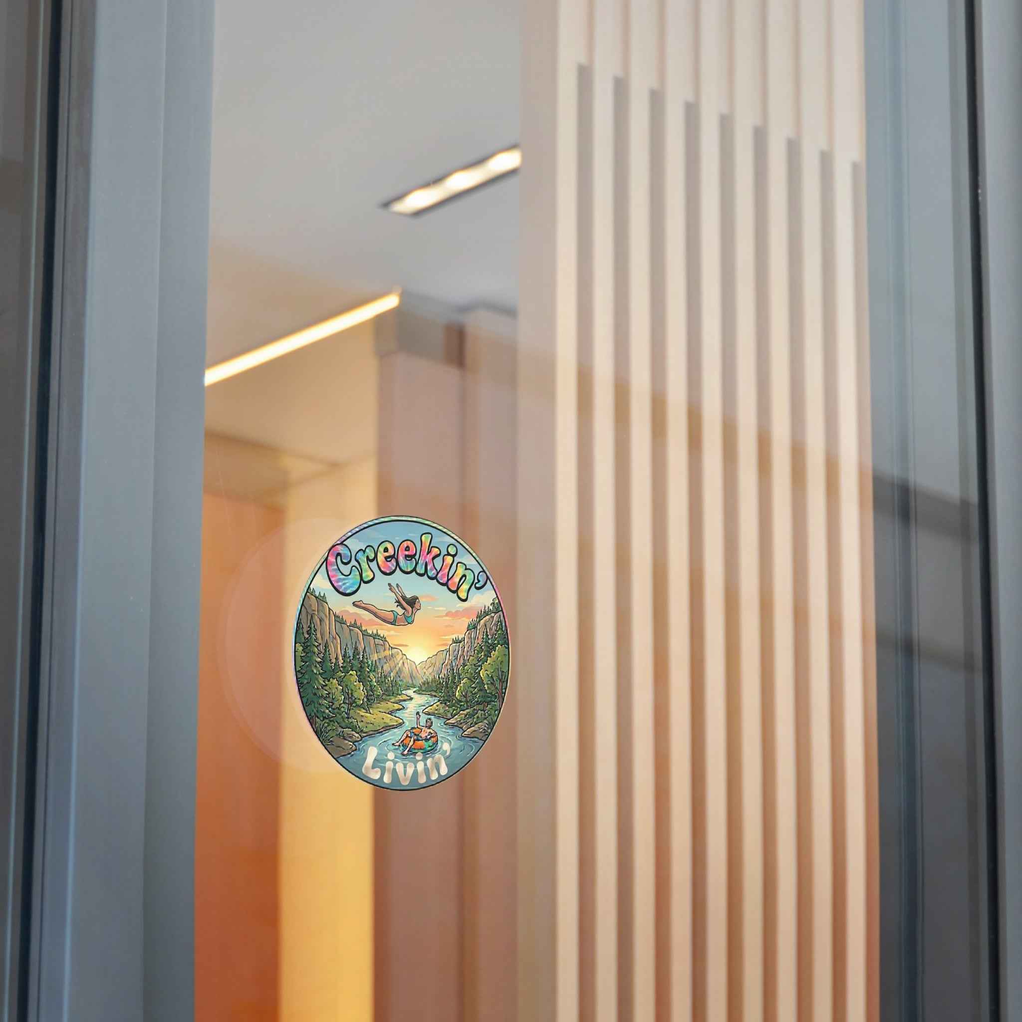 Creekin' Creek Life Round Vinyl Sticker — Clear Water Trading Co. (3" & 4")