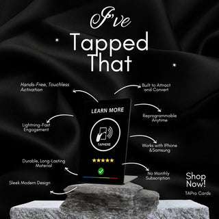 NFC Programmable Stand for Menus, Reviews, Bookings & Multi-Link Hubs (Tap to Any Link