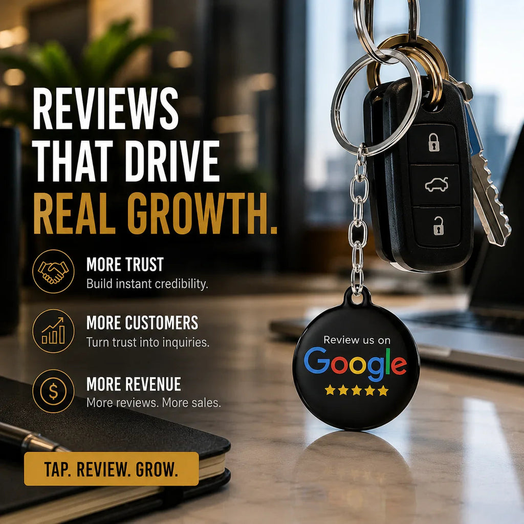 NFC Google Review Keychain - Portable Acrylic Tap-to-Review Tag