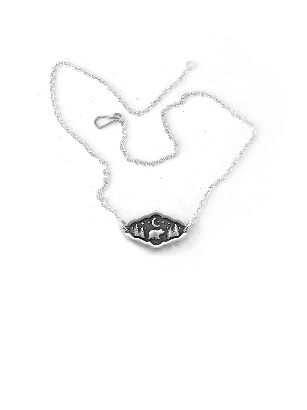 Sterling Silver Bear Necklace
