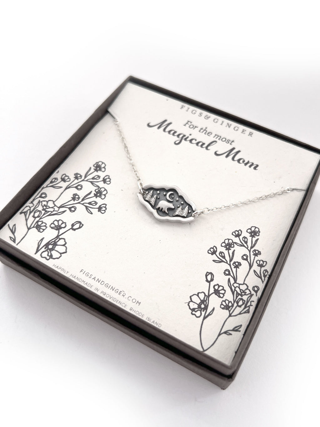 Sterling Silver Bear Necklace