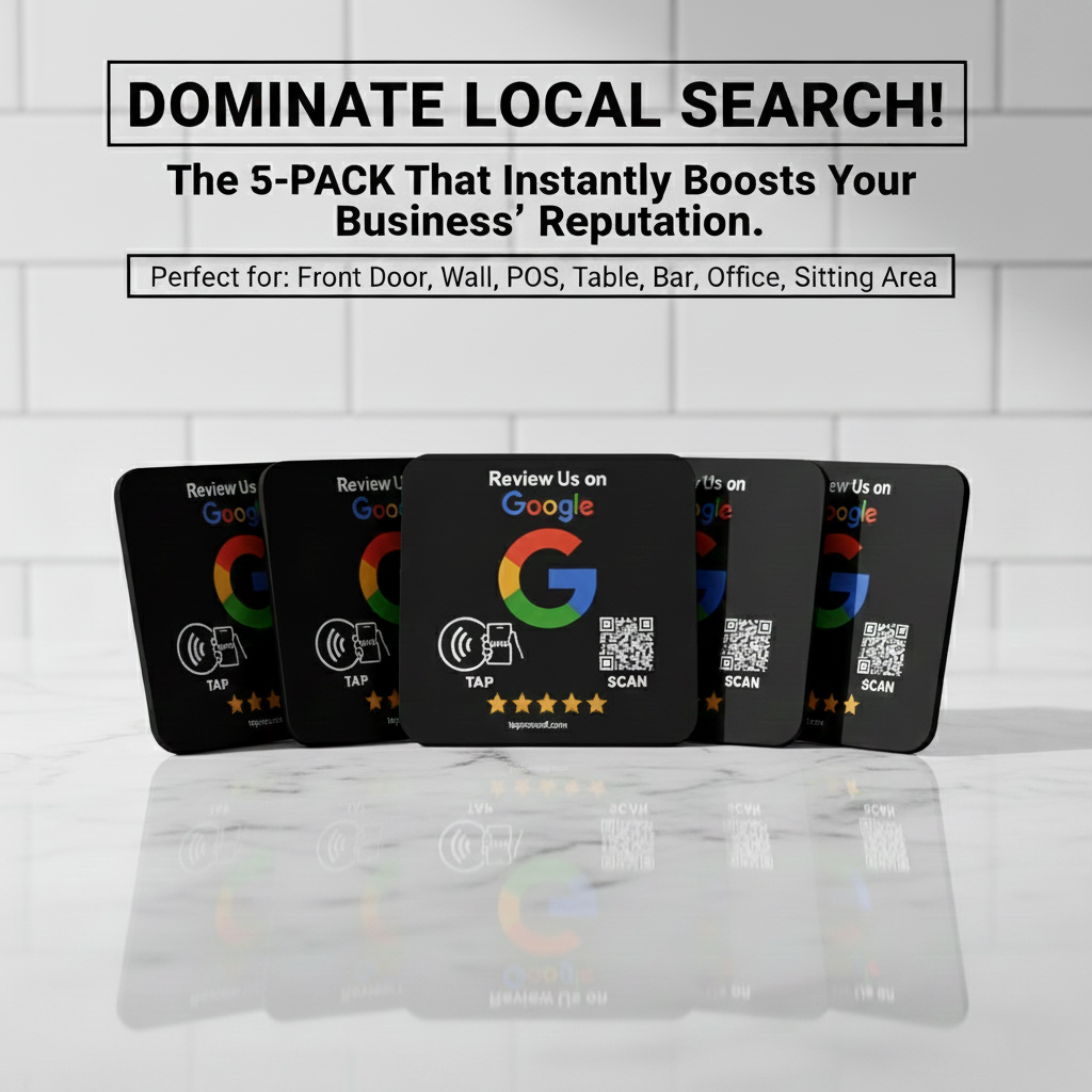 Google Review Nfc Sticker (2x2)– Tap to Review System for Businesses