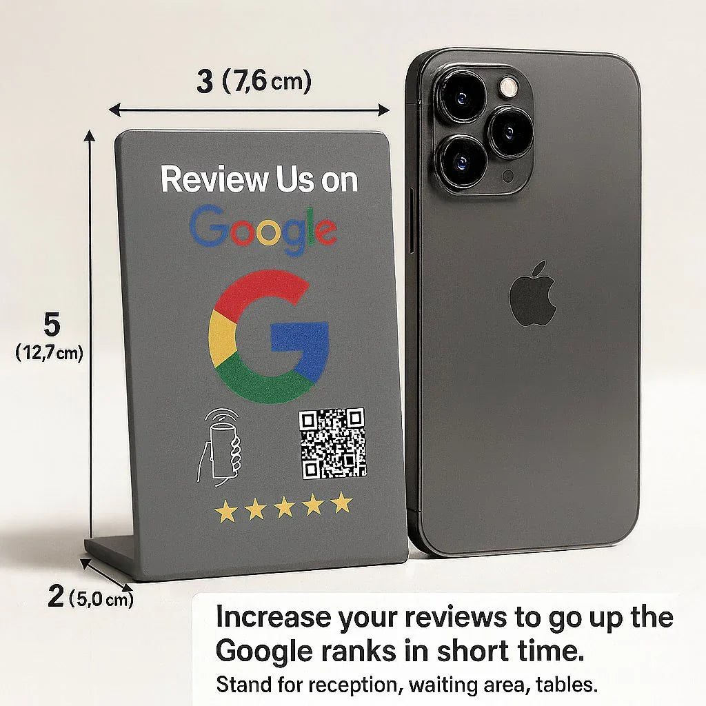 Google Review Stand (NFC + QR) — Get More 5-Star Reviews Automatically
