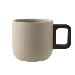 Handcrafted Ceramic Espresso Cup with Wooden Handle