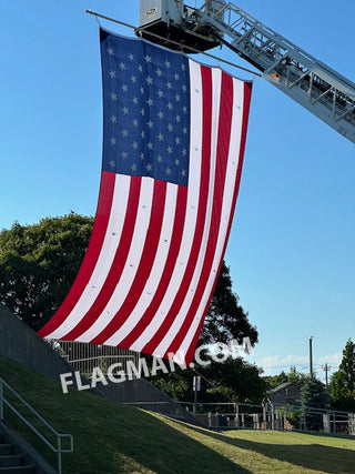 AerialVent™ Ventilated Polyester American Flag for Aerial Display | Made in USA