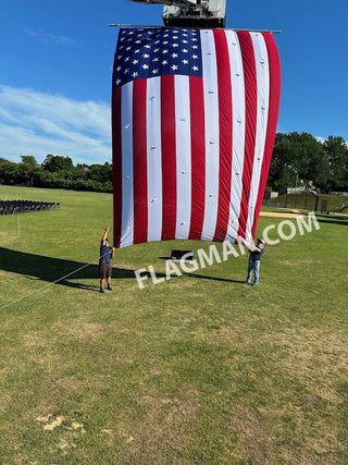 AerialVent™ Ventilated Polyester American Flag for Aerial Display | Made in USA