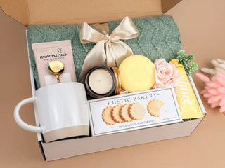 Get Well Soon Gift Boxes – Cozy Blanket & Mug Support Set