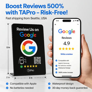 NFC Google Review Stand (5-Pack) - Premium Review Collection Kit