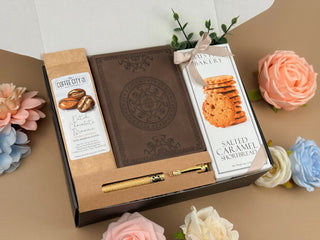 Corporate Gift Box for Employees & Coworkers with Journal, Pen & Gourmet Treats
