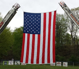 AerialVent™ Ventilated Polyester American Flag for Aerial Display | Made in USA