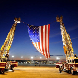 AerialVent™ Ventilated Polyester American Flag for Aerial Display | Made in USA