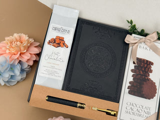 Employee Appreciation Gift Box with Embossed Journal, Pen & Chocolate Treats