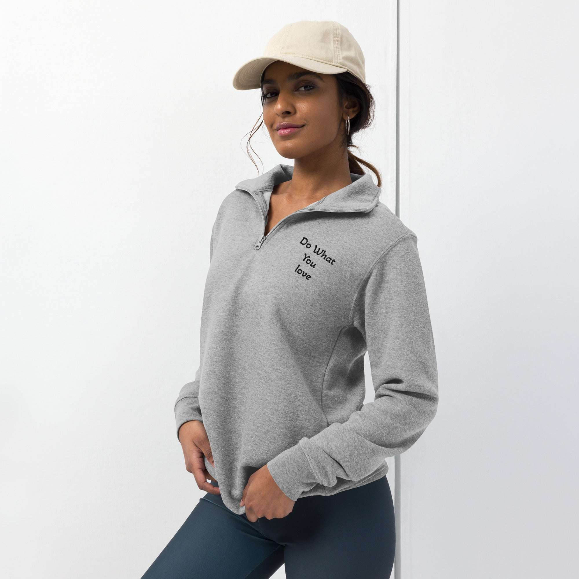 Fleece pullover Quarter zipper - Do What You Love - L2N2