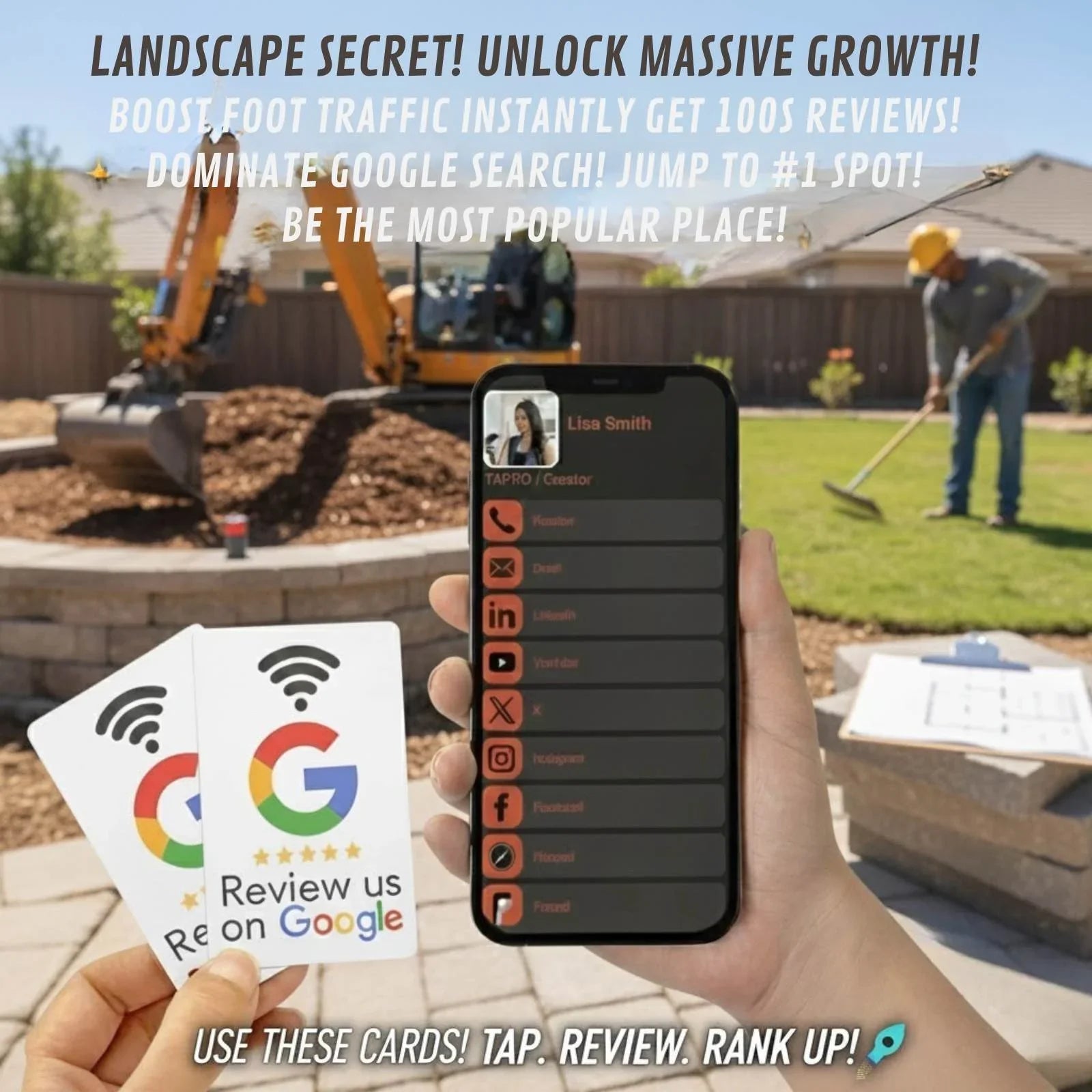 Smart Review Us on Google Cards Bundle-NFC| High-Speed Tool