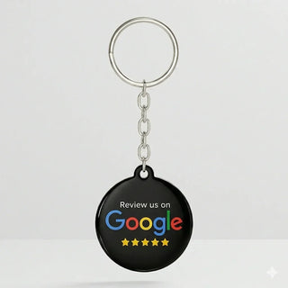 Acrylic NFC Review Keychain - Black One-Tap Feedback Tool