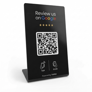 NFC Google Review QR Signs (6-Pack) - Tabletop SEO Ranking Tool