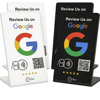 Custom NFC Google Review Stand Bundle - Personalized Tabletop