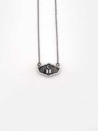 Sterling Silver Ghost in Love Necklace