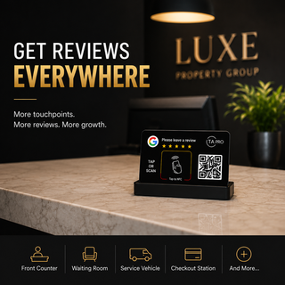 Google Review QR Code Card  | 3M NFC Chip Technology - TAPro