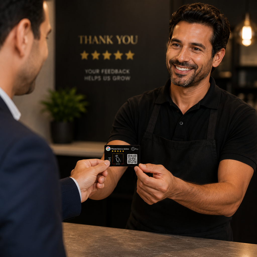 Google Review QR Code Card  | 3M NFC Chip Technology - TAPro