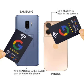 Google Review Card (NFC Chip) - No Monthly Fees, One-Tap Setup