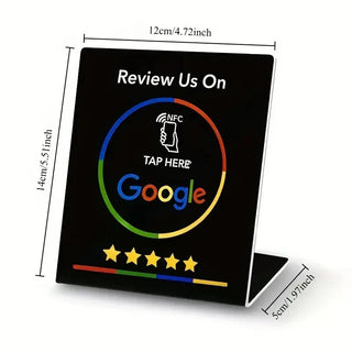 Durable NFC Google Review Stand - Universal Tap-to-Review Device