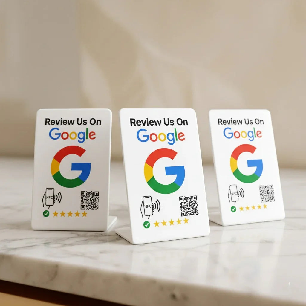 Google Review Stand NFC + QR Tap Sign Review Stands