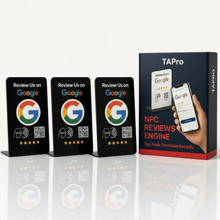 Restaurant Google Review Stand (3-Pack) - One-Tap Feedback Sign (2026 Model)