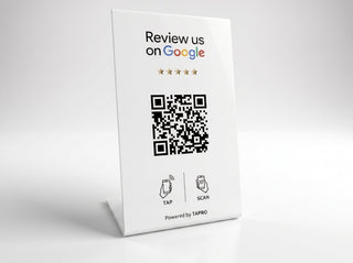 NFC Google Review QR Signs (6-Pack) - Tabletop SEO Ranking Tool