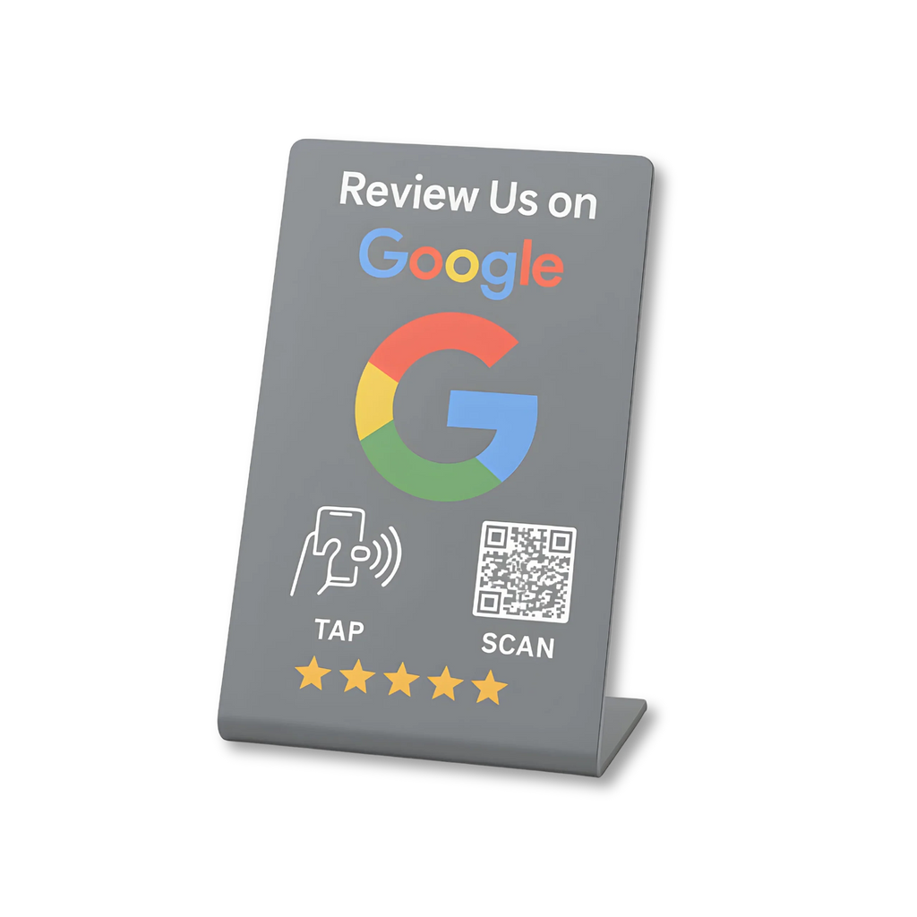 Google Review Stand NFC + QR Tap Sign Review Stands