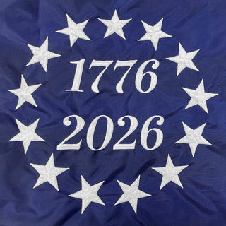 Betsy Ross 250th Flag 3'x5' - 13 Star 1776 to 2026 Nylon Flag | Made in USA