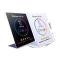 NFC Google Review Table Tent Sign (2-Pack) - No Monthly Fees, One-Tap