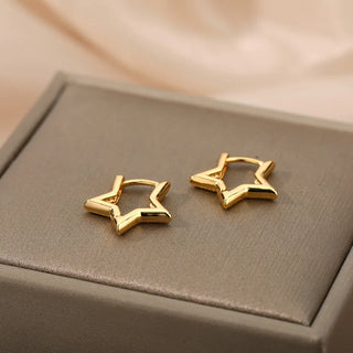 Minimalist Star Hoop Earrings for Everyday Elegance