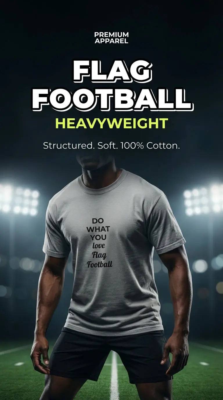 Heavyweight T-shirt Flag Football - L2N2
