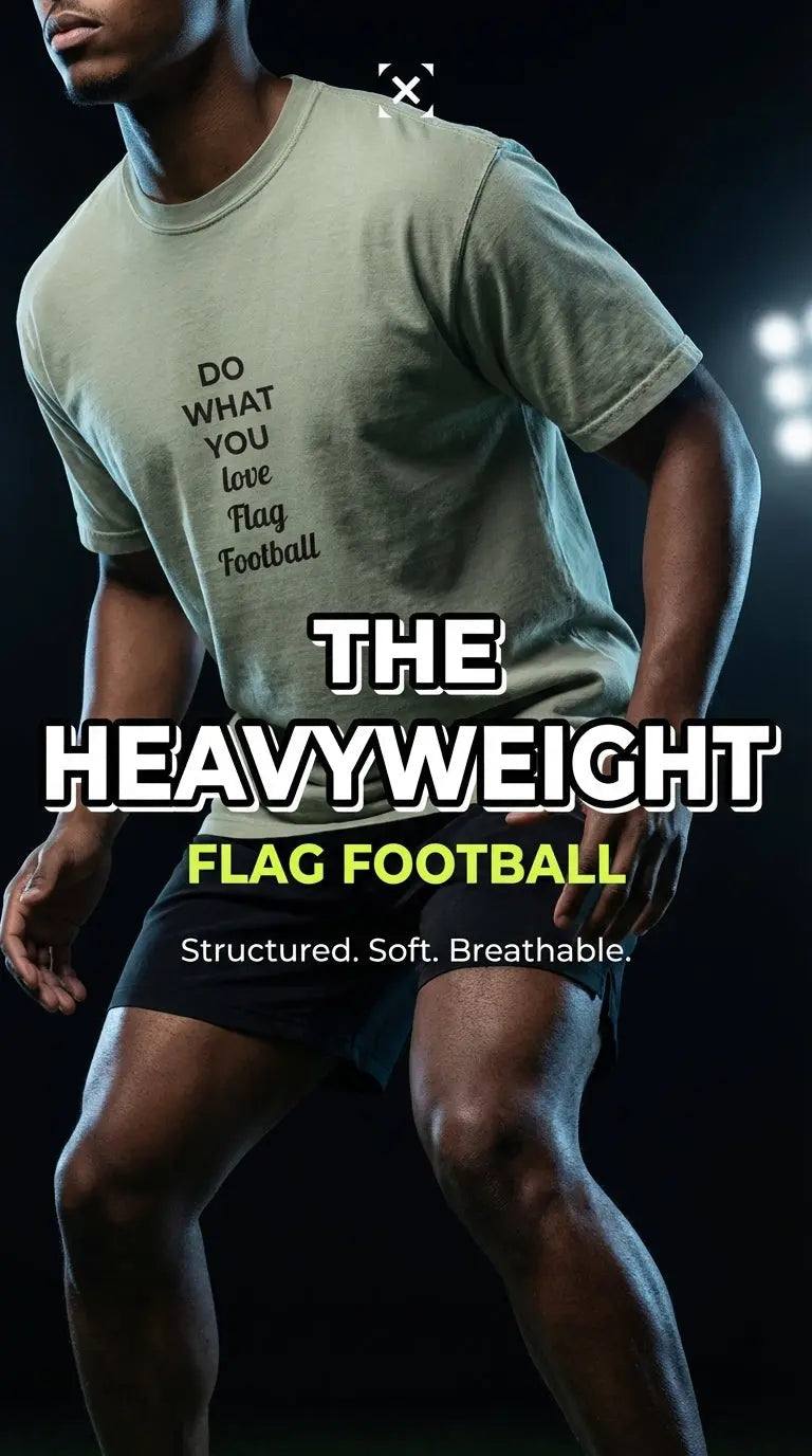 Heavyweight T-shirt Flag Football - L2N2