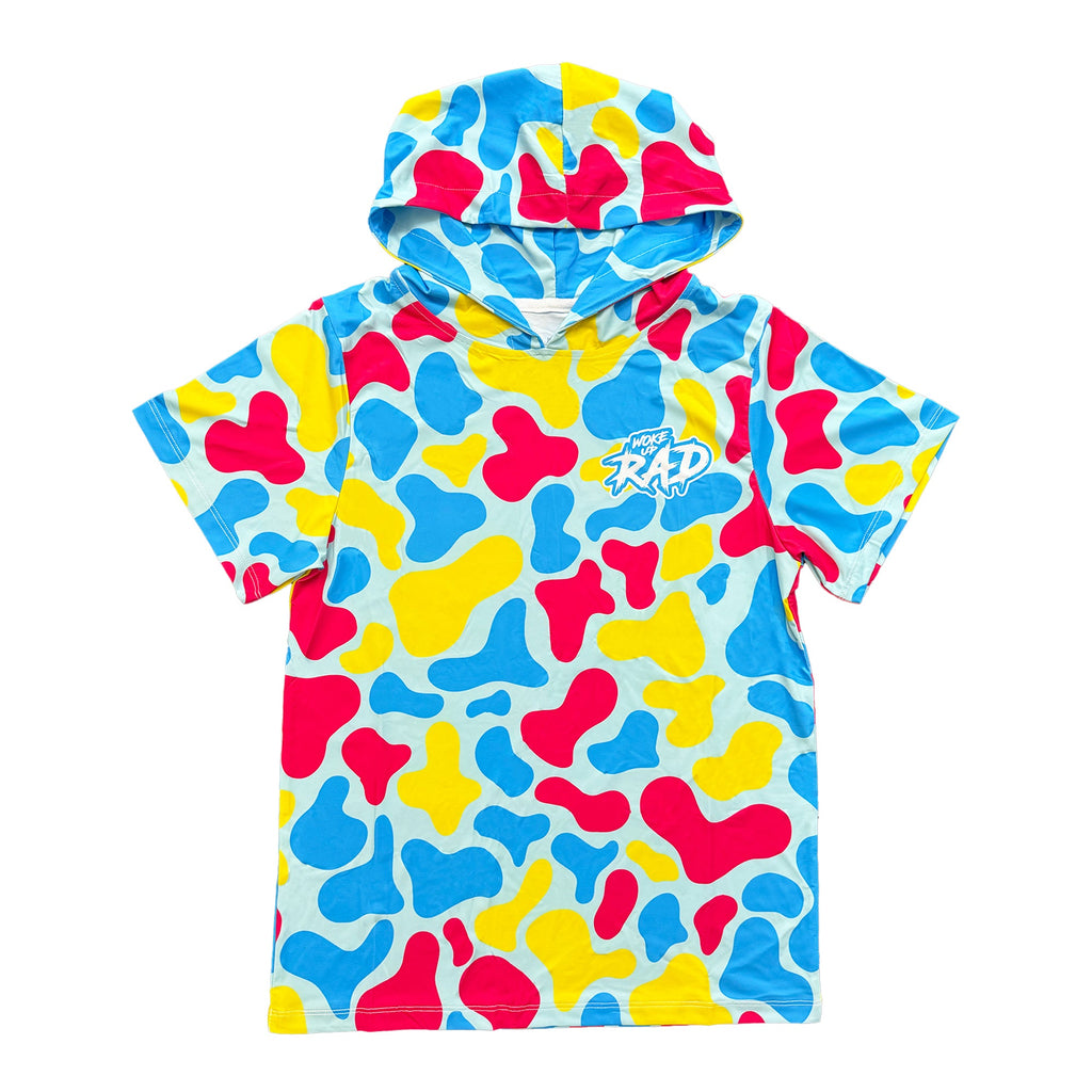 Woke Up RAD - Premium Short Sleeve Hooded Tee (Stand Out Camo)