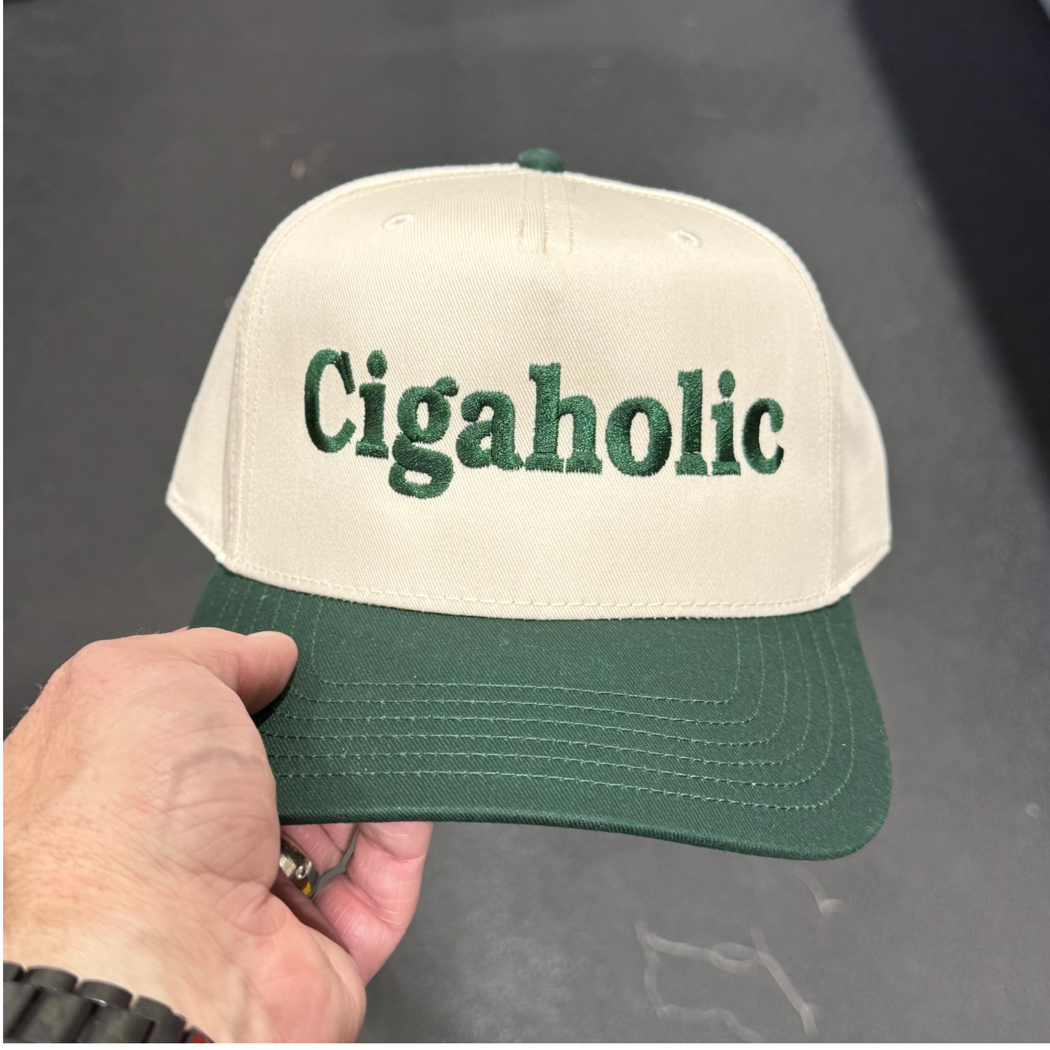 Cigaholic St. Patrick’s Day Hat Custom Embroidered Unisex Adjustable Cap
